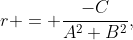 r = \frac{-C}{A^2+B^2},