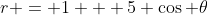 r = 1 + 5 \cos \theta