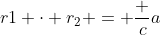 r1 \cdot r_2 = \frac ca