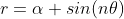 r=\alpha sin(n\theta)