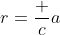 r=\frac ca