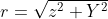 r=\sqrt{z^2+Y^2}
