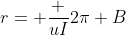 r= \frac {uI}{2\pi B}