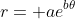 r= ae^{b\theta}