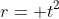 r= t^2