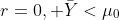 r=0, \bar{Y}<\mu_0