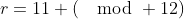 r=11 (\mod 12)