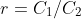 r=C_1/C_2