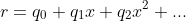r=q_0+q_1x+q_2x^2+...