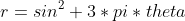 r=sin^2 3*pi*theta