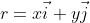 r=x\vec{i}+y\vec{j}