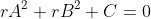 rA^2+rB^2+C=0