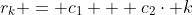 r_{k} = c_{1} + c_{2}\cdot k