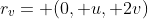 r_v= (0, u, 2v)