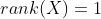 rank(X)=1