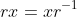 rx=xr^{-1}