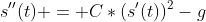 s''(t) = C*(s'(t))^2-g