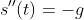 s''(t)=-g