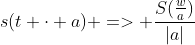 s(t \cdot a) => \frac{S(\frac{w}{a})}{|a|}