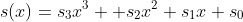 s(x)=s_3x^3+ s_2x^2+s_1x+s_0