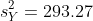 s^{2}_{Y}=293.27