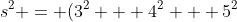s^2 = {(3^2 + 4^2 + 5^2) - (3 + 4 + 5)^2 / 3\over 3 - 1}