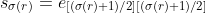 s_{\sigma(r)}=e_{[(\sigma(r)+1)/2][(\sigma(r)+1)/2]}