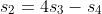 s_2=4s_3-s_4