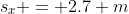 s_x = 2.7 m