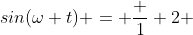 sin(\omega t) = \frac 1 2 
