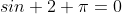 sin 2 \pi=0