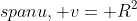 span{u, v}= R^2