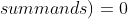 1+\cdots+1(n\;summands)=0