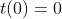 t(0)=0