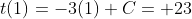 t(1)=-3(1)+C=+23