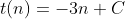 t(n)=-3n+C