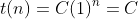 t(n)=C(1)^n=C