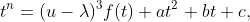 t^n=(u-\lambda)^3f(t)+at^2+bt+c,