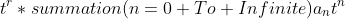 t^r*summation(n=0 To Infinite)a_nt^n
