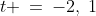 t \:=\:-2,\:1