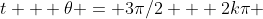 t + \theta = 3\pi/2 + 2k\pi 