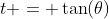 t = \tan(\theta)