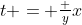 t = \tfrac yx