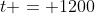 t = 1200