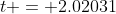 t = 2.02031~s + 1.64337~s = 3.66368~s