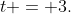 t = 3.