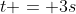 t = 3s