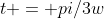 t = pi/3w