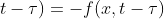 v_t(x,0;t-\tau)=-f(x,t-\tau)