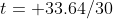 t= 33.64/30